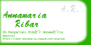 annamaria ribar business card